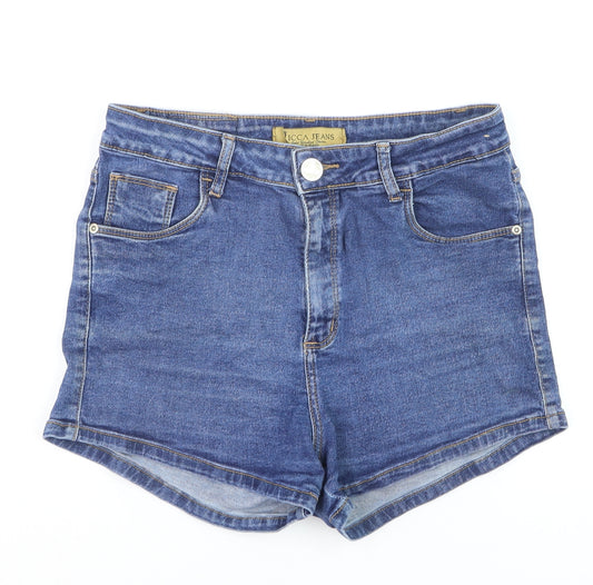 Ricca Jeans Women's Blue Denim High Rise Shorts Size 16