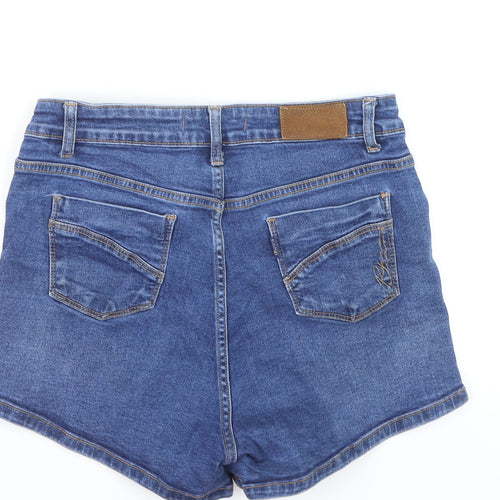 Ricca Jeans Women's Blue Denim High Rise Shorts Size 16