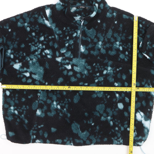 Dunnes Women Blue Tie Dye Fleece 1/4 Zip Active Jacket XL