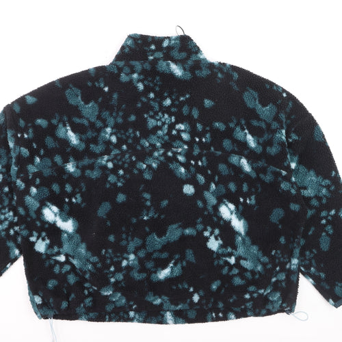 Dunnes Women Blue Tie Dye Fleece 1/4 Zip Active Jacket XL