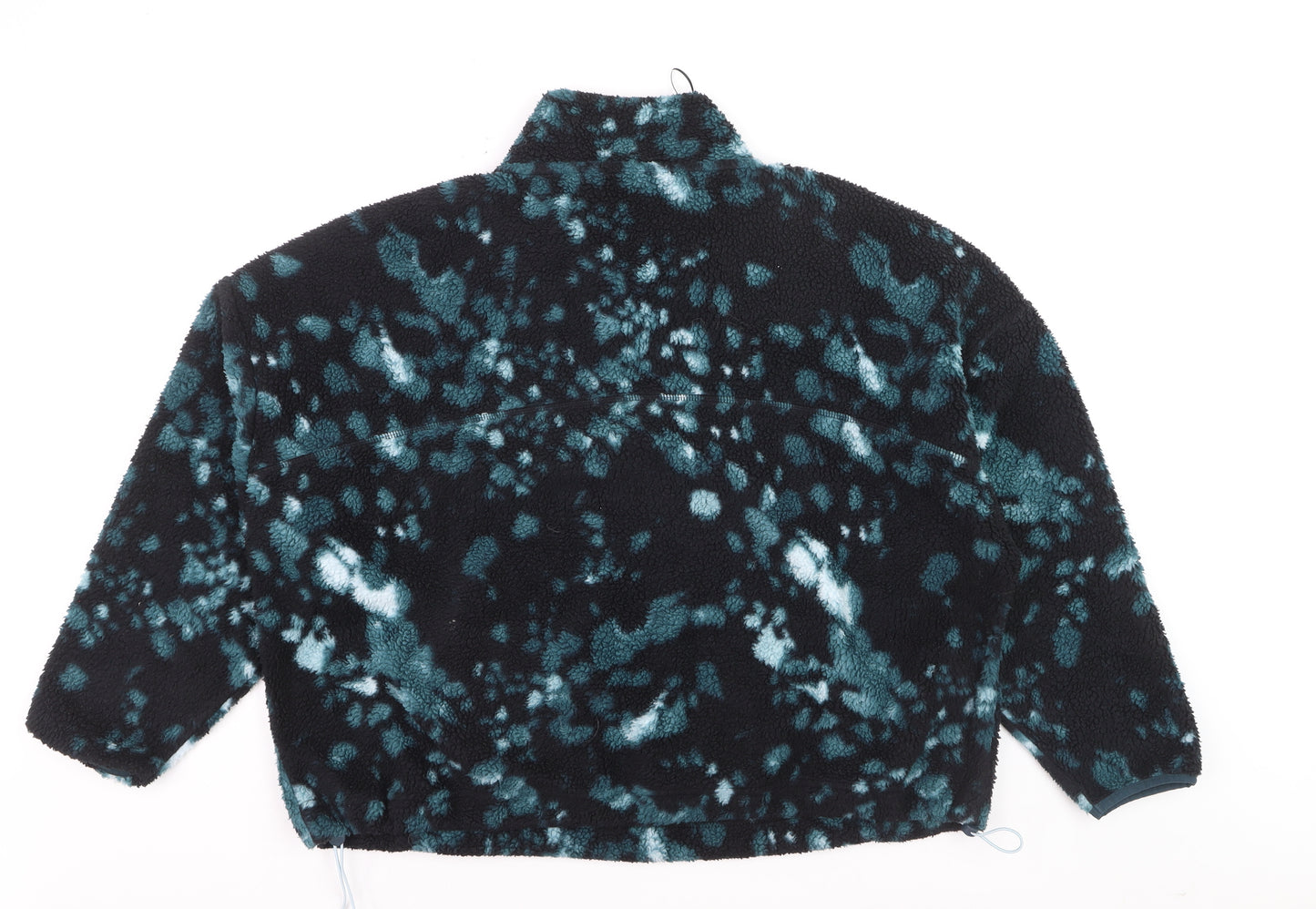 Dunnes Women Blue Tie Dye Fleece 1/4 Zip Active Jacket XL