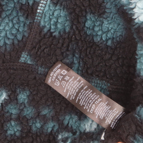Dunnes Women Blue Tie Dye Fleece 1/4 Zip Active Jacket XL