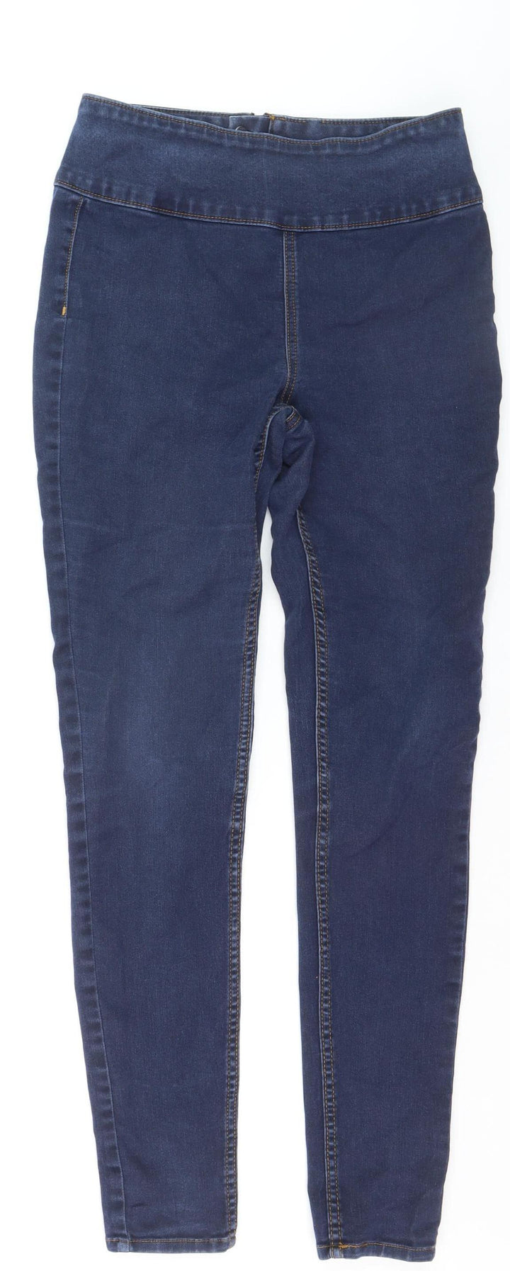 Pieces Womens Blue High Rise Jegging Jeans Size L Slim Fit Stretch Denim
