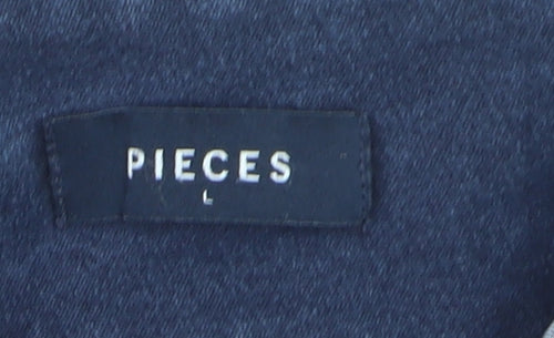 Pieces Womens Blue High Rise Jegging Jeans Size L Slim Fit Stretch Denim