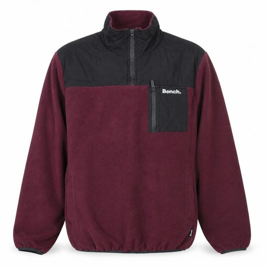 Bench Men’s Brown Fleece 1/4 Zip Activewear Jacket L
