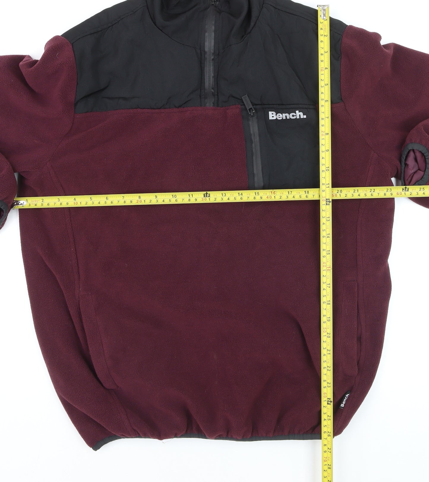 Bench Men’s Brown Fleece 1/4 Zip Activewear Jacket L