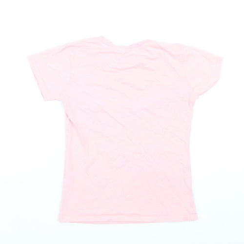 Shotshirt Ireland Pink Supersoft Cotton Girls T-Shirt Small Graphic Print