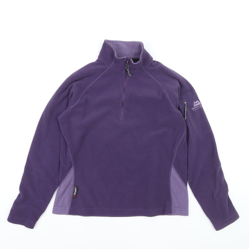 Mountain Equipment Womens Purple 1/2 Zip Fleece Sweatshirt Size 12 M