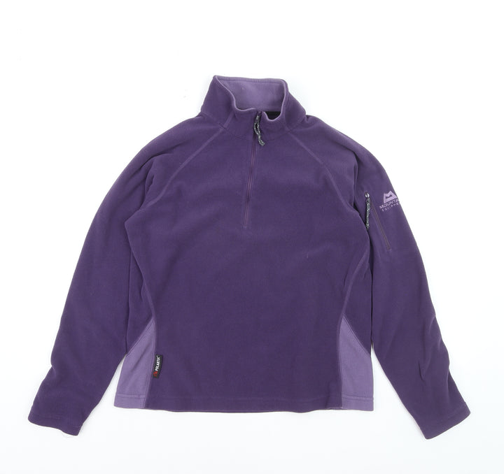Mountain Equipment Womens Purple 1/2 Zip Fleece Sweatshirt Size 12 M