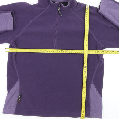 Mountain Equipment Womens Purple 1/2 Zip Fleece Sweatshirt Size 12 M