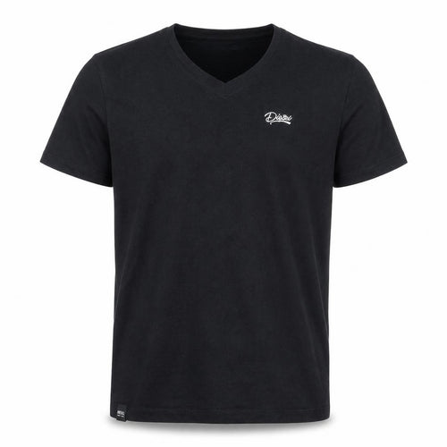 Diesel Men's Black V-Neck Cotton T-Shirt Size L