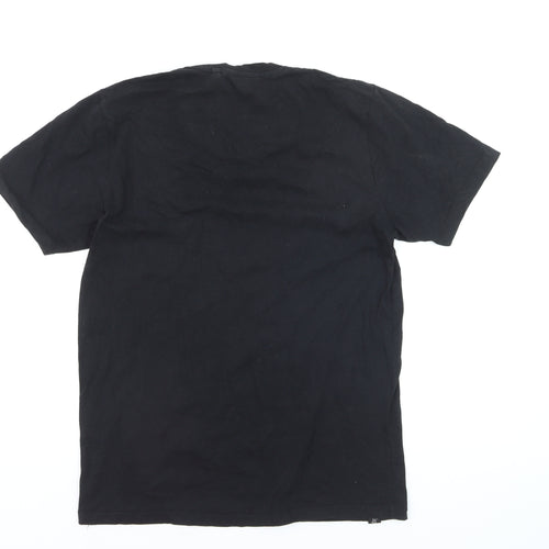 Diesel Men's Black V-Neck Cotton T-Shirt Size L