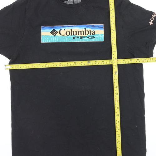 Columbia Men's Black Cotton Short Sleeve Crew Neck Graphic T-Shirt M