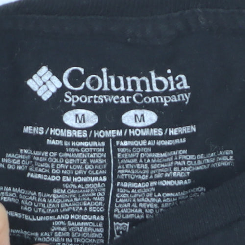 Columbia Men's Black Cotton Short Sleeve Crew Neck Graphic T-Shirt M