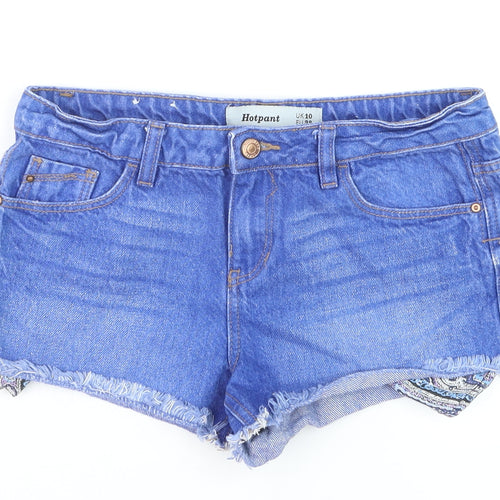 New Look Women's Blue Denim Hot Pants Shorts UK 10