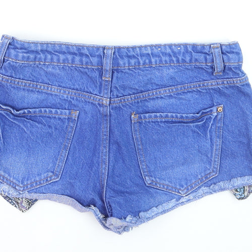 New Look Women's Blue Denim Hot Pants Shorts UK 10