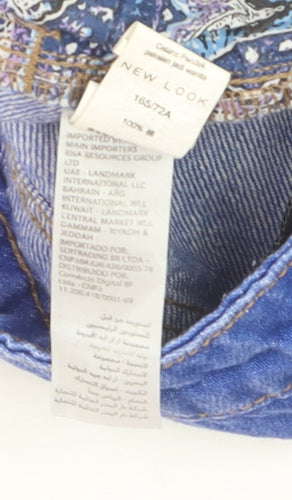 New Look Women's Blue Denim Hot Pants Shorts UK 10