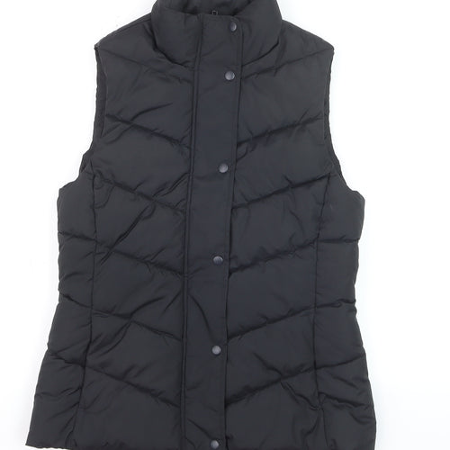 Gap Women's Black XS Puffer Waistcoat Quilted Sleeveless Vest