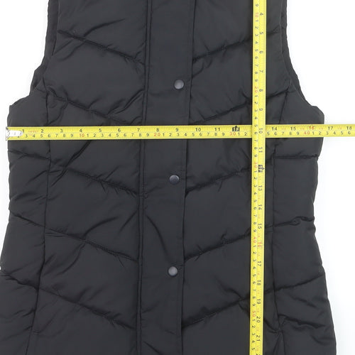 Gap Women's Black XS Puffer Waistcoat Quilted Sleeveless Vest