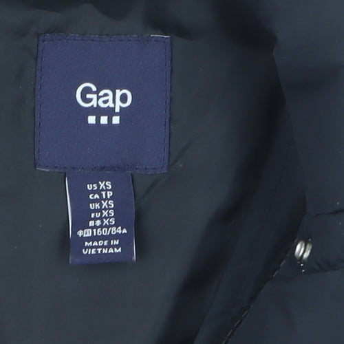 Gap Women's Black XS Puffer Waistcoat Quilted Sleeveless Vest