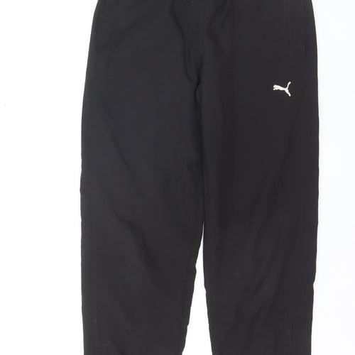 Puma Boys Black 10 Years Jogger Trousers Lightweight Elastic Waist