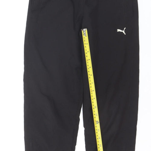 Puma Boys Black 10 Years Jogger Trousers Lightweight Elastic Waist