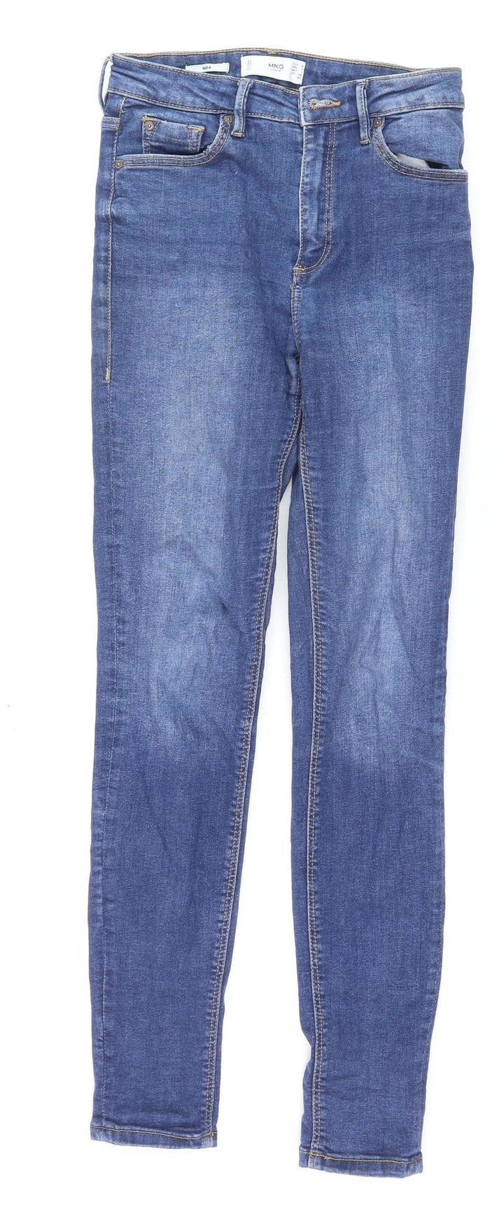 Mango Women’s Blue Skinny Mid-Rise Denim Jeans Size 8