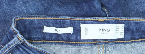 Mango Women’s Blue Skinny Mid-Rise Denim Jeans Size 8