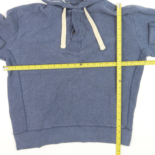 Fat Face Men's Blue Pullover Hoodie Size S Cotton Blend