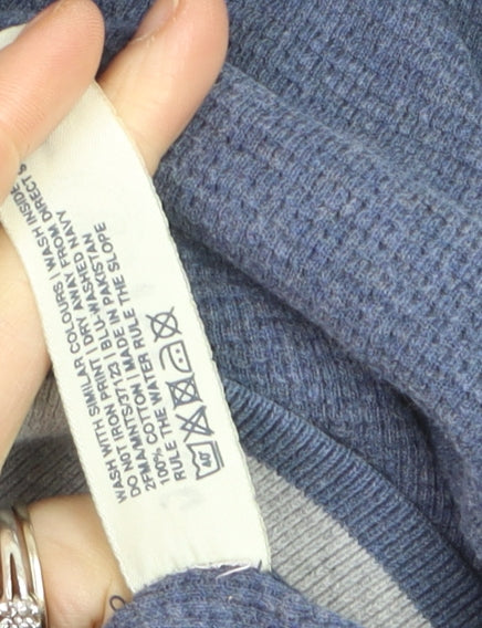 Fat Face Men's Blue Pullover Hoodie Size S Cotton Blend