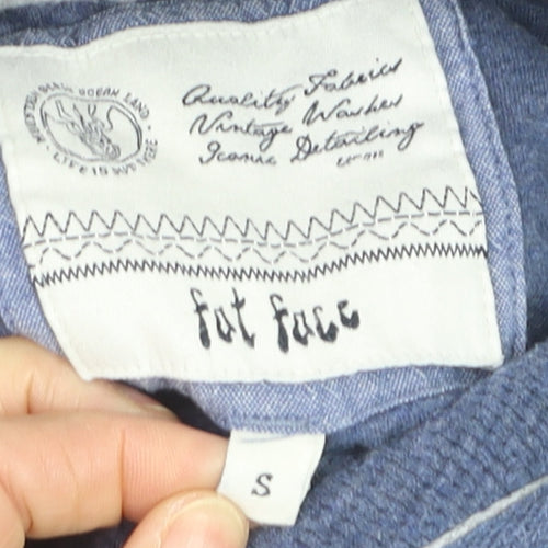 Fat Face Men's Blue Pullover Hoodie Size S Cotton Blend