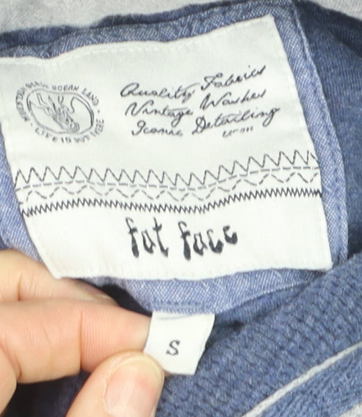 Fat Face Men's Blue Pullover Hoodie Size S Cotton Blend