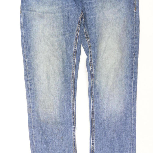 Jack & Jones Womens Blue Straight Leg Stretch Jeans Size 14 Regular