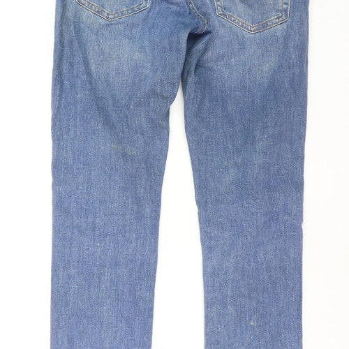Jack & Jones Womens Blue Straight Leg Stretch Jeans Size 14 Regular