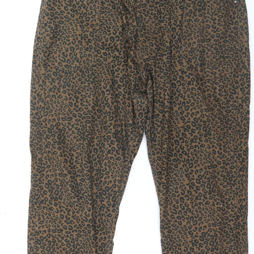 Bonmarche Women's Brown Animal Print Straight Leg Jeans Size 20
