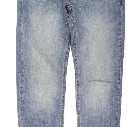 Denim Co. Women's Blue Slim Fit Mid Rise Straight Jeans Size 12