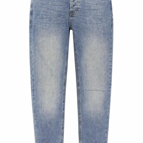 Denim Co. Women's Blue Slim Fit Mid Rise Straight Jeans Size 12