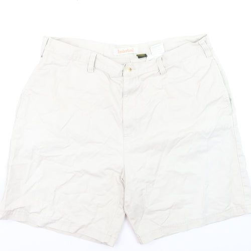 Timberland Men's Beige Chino Shorts Size L 40in Cotton Casual