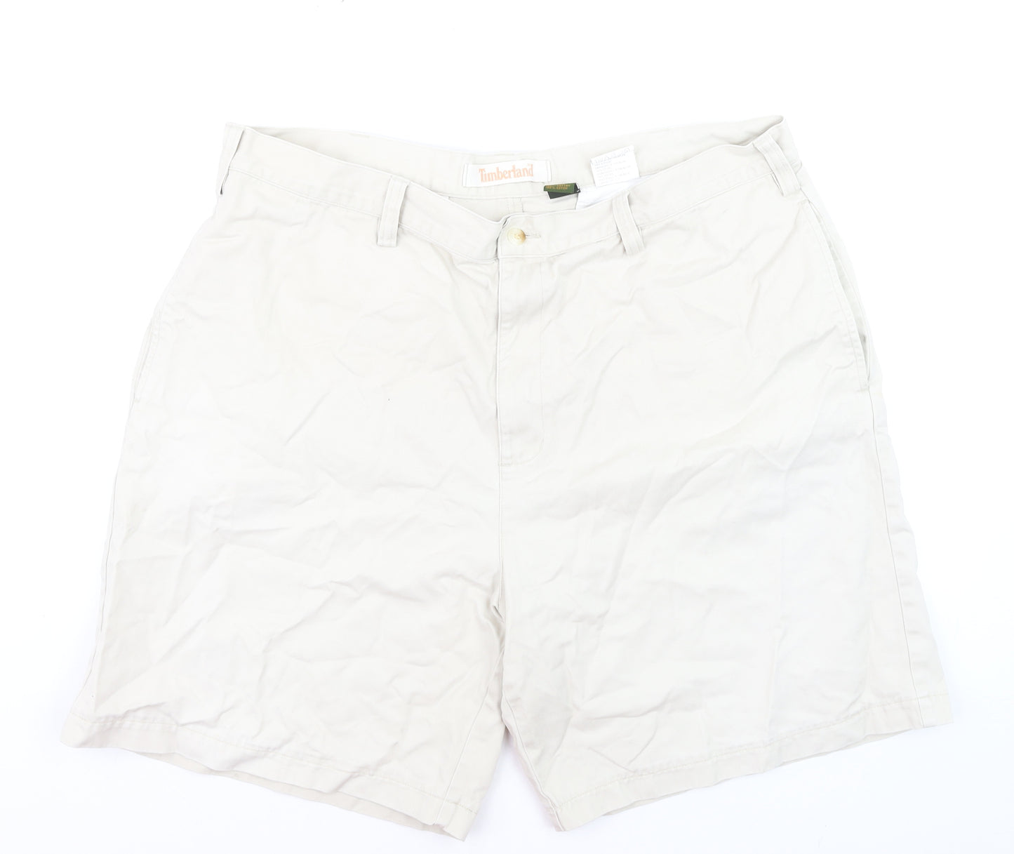 Timberland Men's Beige Chino Shorts Size L 40in Cotton Casual