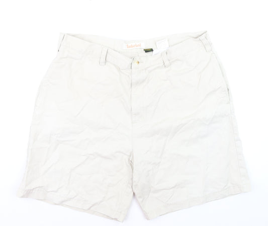 Timberland Men's Beige Chino Shorts Size L 40in Cotton Casual
