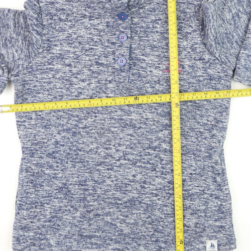 Land & Sea Womens Blue Henley Pullover Sweatshirt Size 12