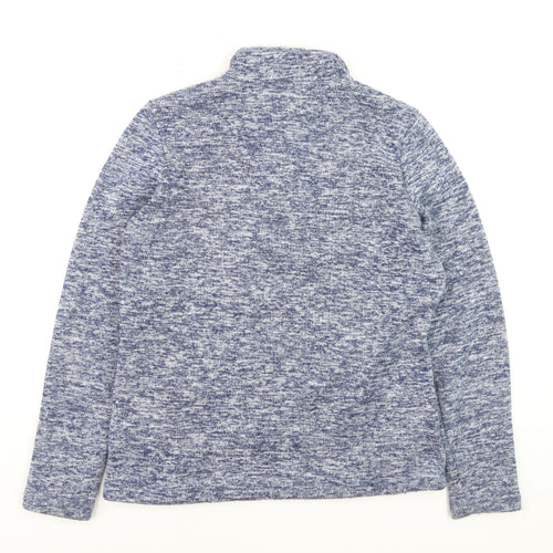 Land & Sea Womens Blue Henley Pullover Sweatshirt Size 12