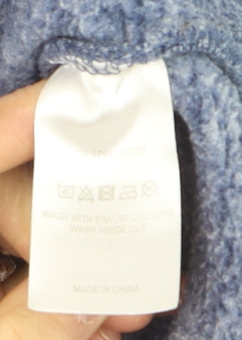 Land & Sea Womens Blue Henley Pullover Sweatshirt Size 12
