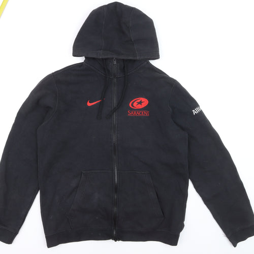 Nike Men’s Black Saracens Rugby Full Zip Hoodie Size M