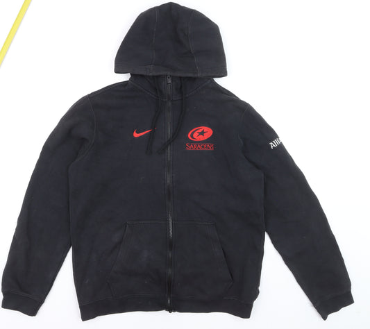 Nike Men’s Black Saracens Rugby Full Zip Hoodie Size M