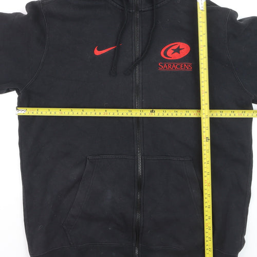 Nike Men’s Black Saracens Rugby Full Zip Hoodie Size M