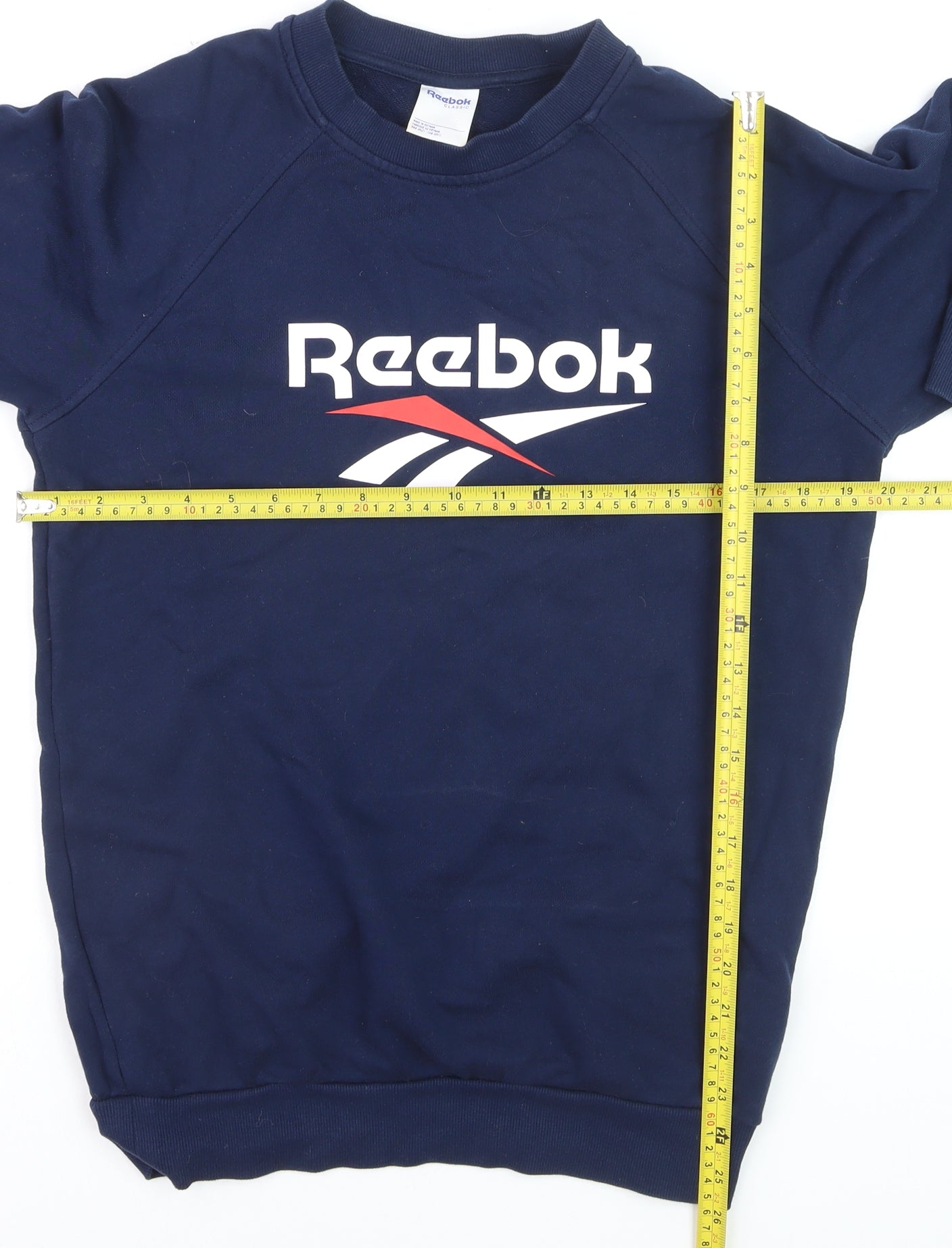 Reebok Classic Unisex Blue XS Crew Neck Pullover Sweatshirt