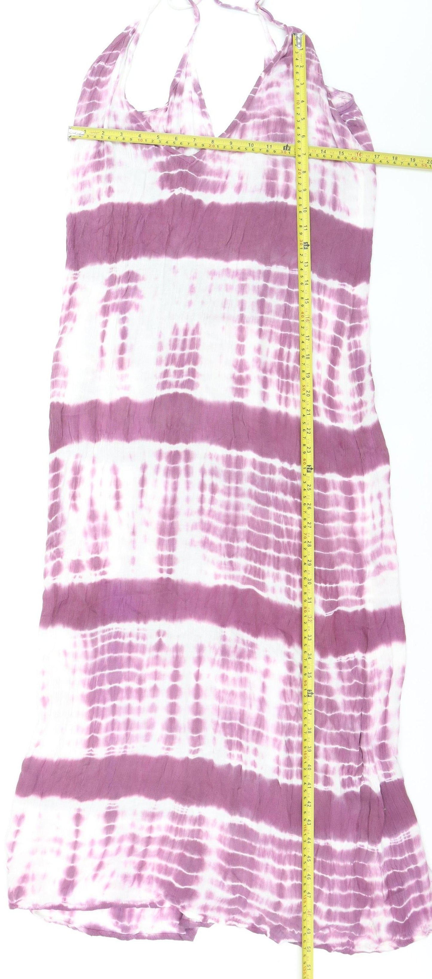 ASOS Women Purple Tie Dye Halter Slip Dress Size 10 Summer Beachwear