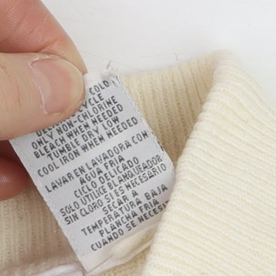 Croft & Barrow Women's Ivory Mock Neck Cable Knit Jumper L