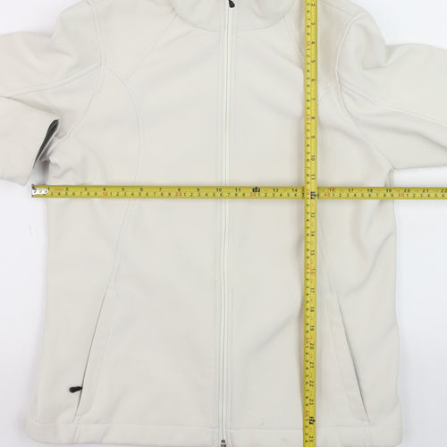 Lands' End Men's Ivory Softshell Jacket M Regular Fit Windproof Coat